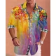 thumbnail image 1 of Camisa de manga larga de un solo pecho de alta calidad para hombre de moda social Camisa nueva con estampado de mariposa para hombre Top de estilo de diseñador callejero, 1 of 6