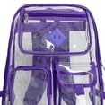 thumbnail image 3 of Mochila Transparente para Mujer Con Correa Ajustable PVC Exteriores () Púrpura, 3 of 4