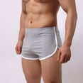 thumbnail image 2 of IWRICH Men's Booty Boxer Short Low Rise Split Side Workout Gym Shorts Grey M, 2 of 5