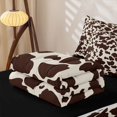 thumbnail image 5 of Manfei Retro Cow Print Zipper Twin Comforter Sets with Fitted Sheet and 2 Pillowcases,Minimalist Animal Pattern Zipper Bedding Set,Beige Cream Brown,Reversible, 5 of 7