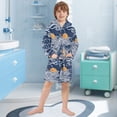 thumbnail image 5 of FORMRS Kids Bathrobe Unisex Hooded Robe Toddler Pajamas Sleepwear, Size 7-9T, Blue Night Sky, 5 of 7