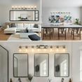 thumbnail image 5 of ACE-LIGHTS,Modern 8-Lights Vanity Bathroom Mirror Light with Clear Glass Shades(Bulbs Not Included),Contemporary Wall Sconce for Bathroom,Dressing Room,Bedroom,Living Room(Brushed Nickel), 5 of 11