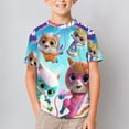 thumbnail image 2 of Super Kitties Kid Shirts Unisex Casual Tops 3D Print Graphic Tees Short Sleeve T Shirts for Boys Girls 110CM, 2 of 8