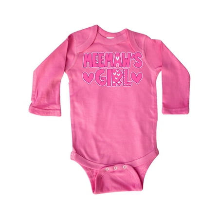 

Inktastic Meemaw s Girl Gift Gift Baby Girl Long Sleeve Bodysuit