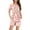 Pink1, variant on Simua Two Piece Summer Cooling Pajamas for Women, Women's Cute Printed Button Round Neck Short Sleeve Shirts with Shorts Loose Nightwear Pjs Set, Size S-XXXL