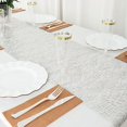 thumbnail image 4 of Balsa Circle 6 feet Silver Reversible Metallic Woven Vinyl Plastic Table Runner Party Events Catering Decorations, 4 of 8