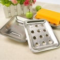 thumbnail image 5 of 2PCS Stainless Steel Soap Dish, Brushed Metal Soap Holder with Draining Tray for Bathroom Shower, 5 of 6