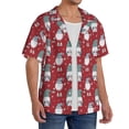 thumbnail image 2 of Naloa Gnome And Snowflakes Men's Loose Fit Cuban Collar Short-Sleeve Shirt, Hawaiian Shirts, Mens Shirts Casual for Everyday Wear Outings-4X-Large, 2 of 5