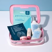BEAUTYSPACE Pink Color Piped Clear Travel Bag