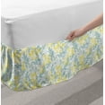 thumbnail image 2 of Meadow Bed Skirt, Spring Nature Leaves Herbs Flower Branches Flourish in Rural Field, Elastic Bedskirt Dust Ruffle Wrap Around for Bedding Decor, 4 Sizes, Pale Seafoam Yellow Green, by Ambesonne, 2 of 2