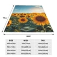 thumbnail image 3 of Bingfone Sunlit Sunflower Field Print Flannel Fleece Blanket Throw Blanket for Bed,Sofa,Couch,Travel,Camping(60"x50" ), 3 of 8