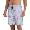 thumbnail image 2 of Kdxio Purple Butterfly Pattern Mens Casual Shorts - Drawstring Summer Beach Sports Shorts for Men, 2 of 9