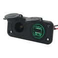 thumbnail image 1 of Yeacher 5V 4.8A Dual USB Car Charger Switch Panel 2 Ports Green Light Waterproof Cigarette, 1 of 8
