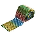 thumbnail image 1 of Unique Bargains Colorful Plastic Flat Back Spike Rivet Punk Trim Ribbon 2 Yards, 1 of 6