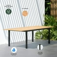 thumbnail image 3 of Amazonia Amoise Teak Finish & Aluminum 9 Pieces Extendable Rectangular Patio Dining Set, seating capacity:8, 3 of 14