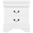thumbnail image 2 of Renwick Modern 2-drawer Classic Side Table for Bedroom, White, 2 of 8