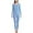 Blue, variant on KIHOUT Women's Winter Thermal Underwear Woolen Thermal Suit Clothes Trousers Long Sleeved Round Neck Shirt/Shirt Suit