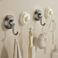 thumbnail image 1 of Estante de pared con ventosa y gancho, sin necesidad de perforar, multigancho telescópico, organizador para el hogar, para cocina y baño, montaje fijo, agarre duradero, estante ahorrador de espacio,, 1 of 7