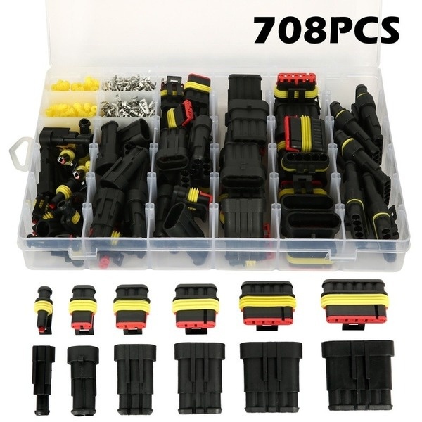 Willstar 240Pcs Motorcycle Electrical Waterproof Wire Connector Plug Kit Terminal Combination Car Accessories - image 3 of 11