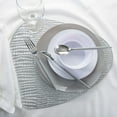 thumbnail image 2 of Home Details Set of Four Oval Pebble Laser Cut Table Place Mat, Silver, 2 of 5