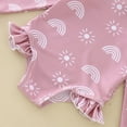Toddler Summer Long Sleeve Girls Sun Prints Fashion Ruffles Bowknot