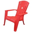 thumbnail image 5 of Leigh Country Outdoor Adirondack Chair with Star, Phone, Cup Holder, 250 lbs,  Red, Resin, 5 of 6