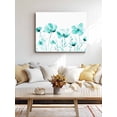 thumbnail image 4 of Blue Aqua Flower Wall Art for Living Room,Canvas Picture Wall Decor for Bathroom Bedroom,White Floral Plant Herb Botanical Painting Artwork for Office Kitchen Hallway Dining Room Home Decor 16"x20", 4 of 8