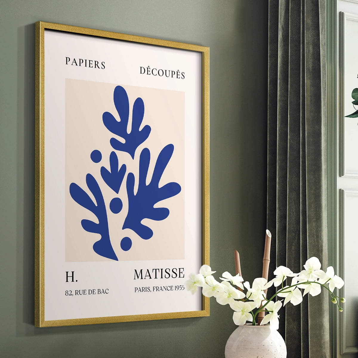 Matisse CLVIII Framed Print in Gold Solid Wood 8 x 10 Framed Print