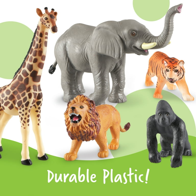 Learning Resources Jumbo Jungle Animals, Preschool Learning Toy, Boys  Girls, Ages 2,3,4+ 