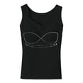 thumbnail image 2 of Built in Bra Tank Tops for Women BWASD Sleeveless Casual Shirts Soft Adjustabl Basic Soft Aesthetic Camisole Padded Sport Yoga Bra Summer 2026 M-XXL Black, 2 of 7