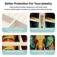 thumbnail image 3 of Elephant Travel Portable Square Jewelry Box Organizer for Rings Earrings Necklaces Bracelets Girls Women, 3 of 6