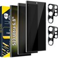 thumbnail image 1 of wonima11 [2+2 Pack] Galaxy S23 Ultra Privacy Screen Protector, 9H Tempered Glass, Ultrasonic Fingerprint Support, 3D Curved, HD Clear Anti-Spy Film for Samsung S23 Ultra 5G Glass Screen Protector, 1 of 1