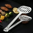 thumbnail image 4 of Double Spatula Stainless Steel Turner Tongs Bread Burger Cooking Clamp Buffet Pliers 1pc, 4 of 7
