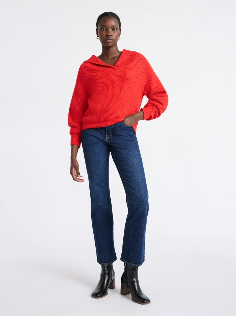 siiilon レース襟ニット 2017aw レッド The Air Alpaca™ Short-Sleeve Cardigan | Fiery Red – Everlane