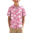 thumbnail image 3 of Rvasteizo Boys Short Sleeve T-Shirts Hawaiian Printed Lapel Soft Short Sleeve Shirt Top for Boys 3-15Years, 3 of 5