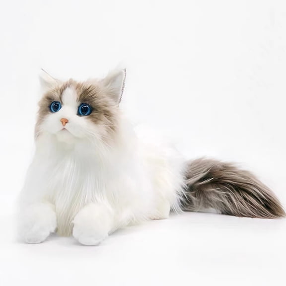 Lifelike Plush Toy Cat Soft Simulation Cat Doll Children'S Gift Elderly Companion Comfort Cute Pet Modeling Doll