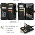thumbnail image 3 of Funda billetera Samsung Galaxy S25 FE 5G con Tarjetero, Soporte, Bolsillo Magnético con Cremallera, Correa de Cordón, Muñequera, Funda de Cuero con Tapa para Samsung Galaxy S25 FE 5G 6.7 Pulgadas, 3 of 7