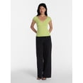 thumbnail image 2 of No Boundaries Empire Seam Top with Short Sleeves, Women’s XXS-XXL, 2 of 5
