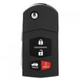 thumbnail image 2 of Car Key Case Flip Key Fob Case Key Fob Cover Key Fob Case Key Fob Shell 3 1 Buttons Folding Flip Car Key Fob Case Shell Cover Fit For  3 5 6 RX-8 CX-7 CX-9, 2 of 8