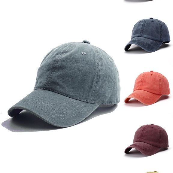 Babaley Baseball Cap for Children Breathable Comfy Versatile Sun Protection Casual Solid Color Adjustable Washed Head Cap