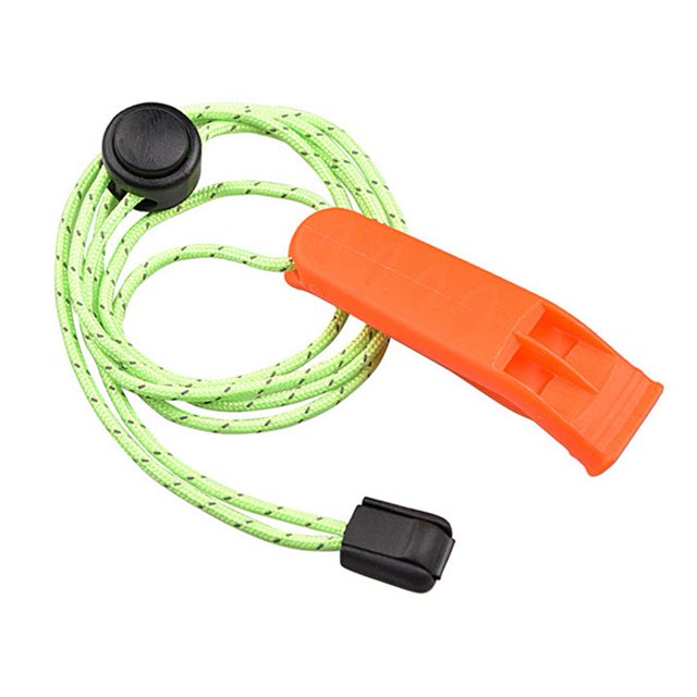 Silbato de senderismo para acampar al aire libre con herramienta de emergencia de supervivencia con cordón (verde) FLhrweasw Nuevo