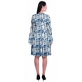 thumbnail image 4 of Moomaya Robe d'Été Fluide à Manches Longues Imprimée pour Femmes, Longueur Genou, Évasée, 4 of 6