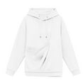 thumbnail image 4 of zaveiop Pet Pouch Hoodie for Women Kangaroo Pocket Hoodie Dog Pouch Sweatshirts Pet Carrier Pullover Long Sleeve Tops (White, M), 4 of 5