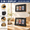 3-Card, variant on 3-Card Wooden Sports Trading Card Display Frame with Tempered Glass