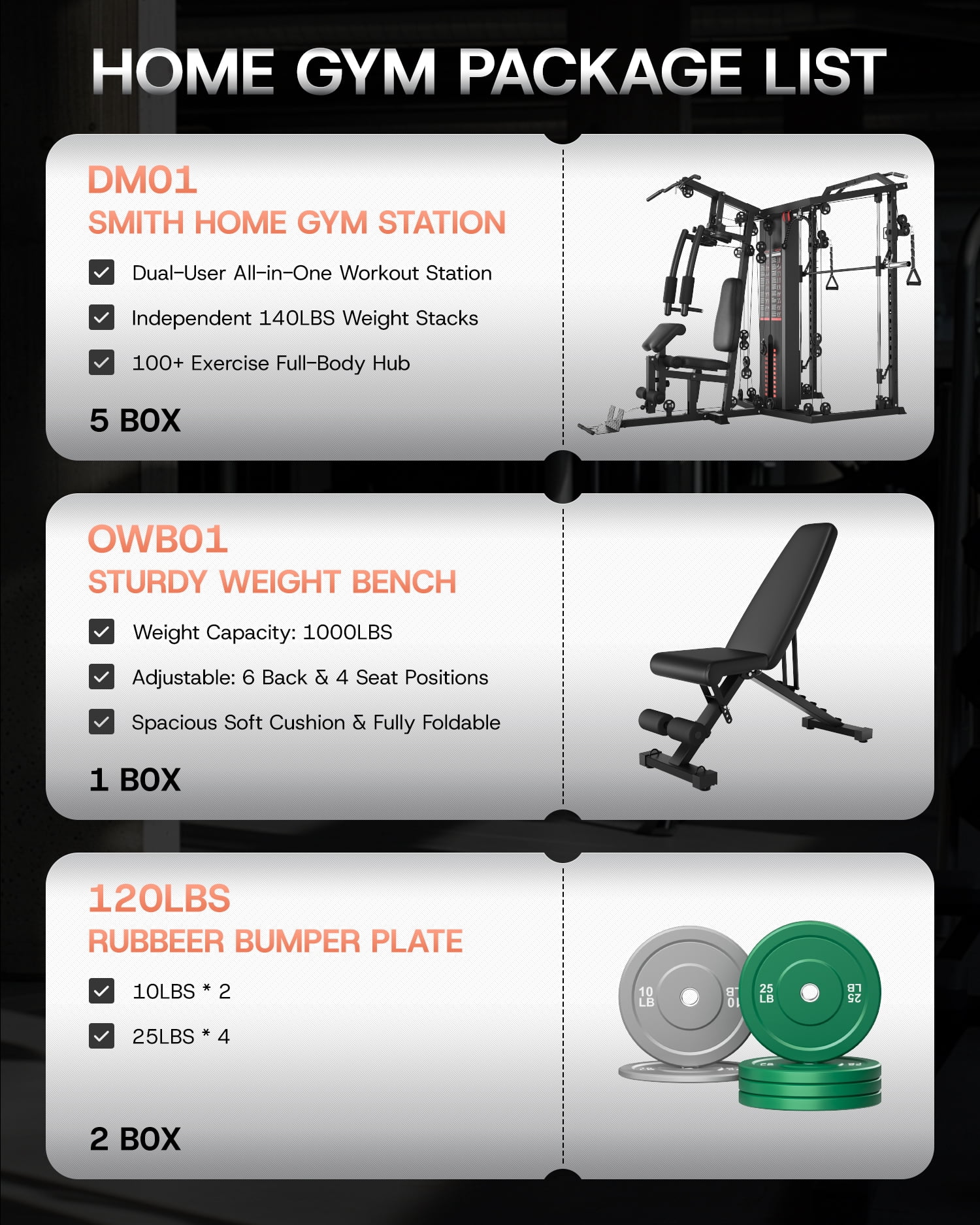 Dual-Station Smith Machine Home Gym, 140LB Weight Stack with LAT Pull-Down & Leg Press, All-in-One Workout Station for Couples & Family Strength Training