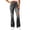 Dark Gray, variant on Womens Ripped Distressed Flared Denim Pants High Stretch Skinny Fit Raw Hem with Side Pockets Casual Full Length Jeans