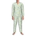 thumbnail image 3 of Sikiie Wildflower Watercolor 5 Mens Pajama Set, Soft Warm Long Sleeve Sleepwear, Cozy Button-Down Pjs for Men-XX-Large, 3 of 7