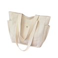 thumbnail image 3 of Bolso de hombro para mujer, moderno, para uso universitario, para viajes al aire libre, fiestas y vacaciones. blanco beige, 3 of 8
