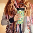 thumbnail image 6 of 20oz Pineapple Tumbler Flip Straw & Top Handle Insulated Stainless Steel Mug Perfect for Women Tropical Travel Cup, 6 of 6