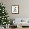 thumbnail image 3 of Stupell Industries Tis The Season Cat Holiday Painting Gold Floater Framed Art Print Wall Art, 25 x 31, 3 of 10